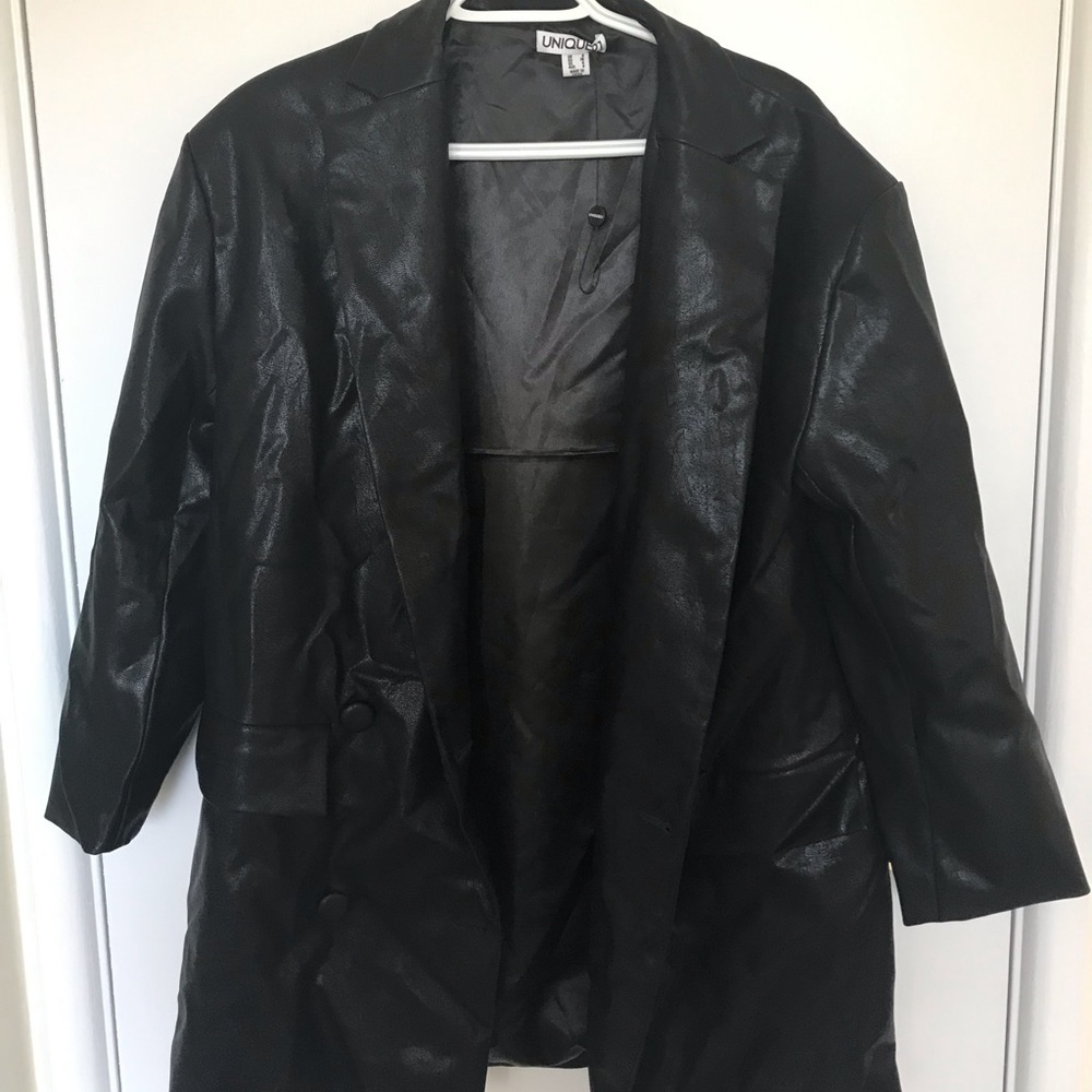 ASOS Faux Leather Blazer